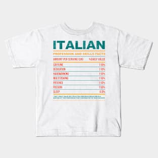 Italian Nutritional Values Kids T-Shirt